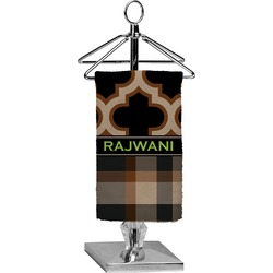 Moroccan & Plaid Finger Tip Towel - Full Print (Personalized)