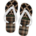 Moroccan & Plaid Flip Flops - Small (Personalized)