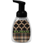 Moroccan & Plaid Foam Soap Bottle - Black (Personalized)