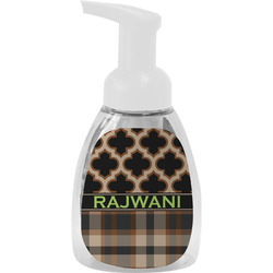 Moroccan & Plaid Foam Soap Bottle - White (Personalized)