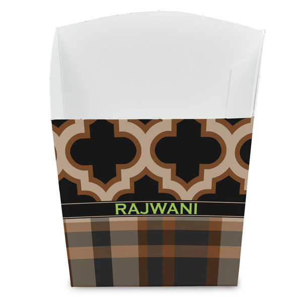 Custom Moroccan & Plaid French Fry Favor Boxes (Personalized)