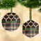 Moroccan & Plaid Frosted Glass Ornament - MAIN PARENT
