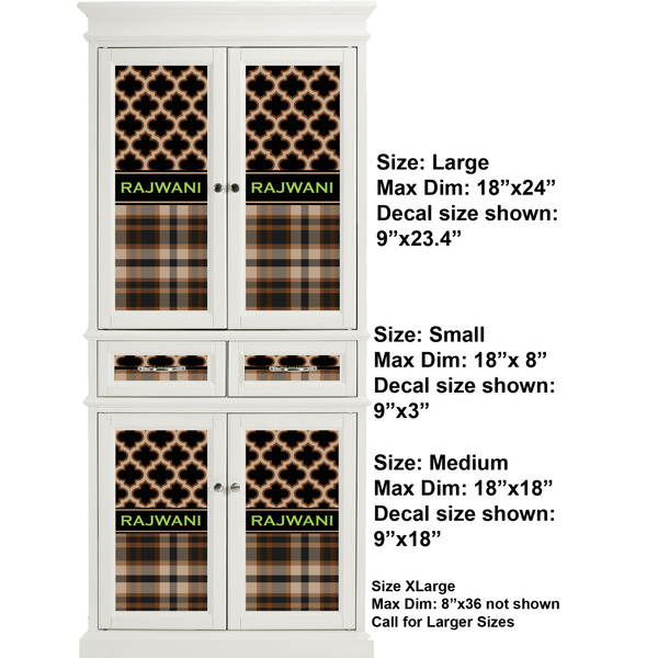 Moroccan & Plaid Full Cabinet (Show Sizes)