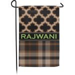 Moroccan & Plaid Small Garden Flag - Double Sided w/ Name or Text