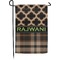 Moroccan & Plaid Small Garden Flag - Double Sided w/ Name or Text