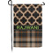 Moroccan & Plaid Small Garden Flag - Single Sided w/ Name or Text