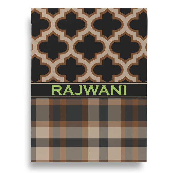 Moroccan & Plaid Garden Flags - Large - Double Sided - BACK