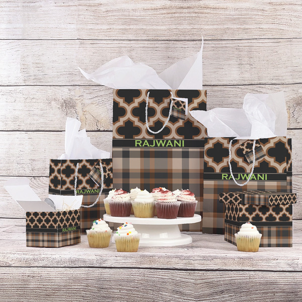 Moroccan & Plaid Gift Bags - In Context