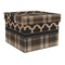 Moroccan & Plaid Gift Boxes with Lid - Canvas Wrapped - Large - Front/Main