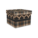 Moroccan & Plaid Gift Box with Lid - Canvas Wrapped - Small (Personalized)