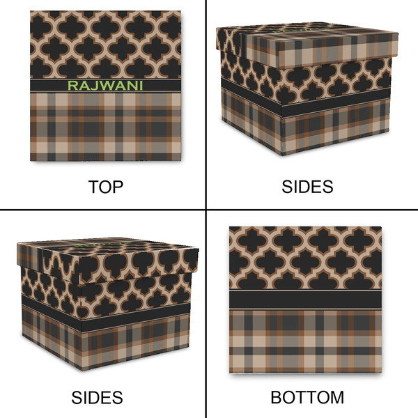 Moroccan & Plaid Gift Boxes with Lid - Canvas Wrapped - X-Large - Approval