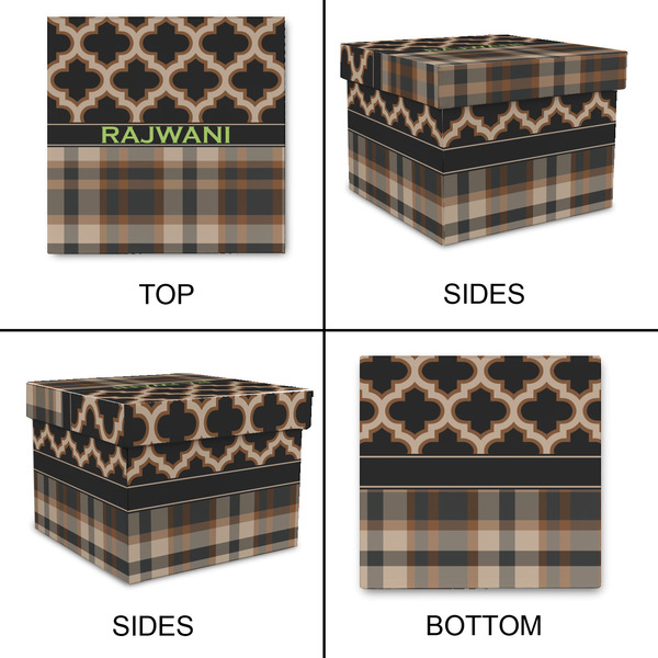 Moroccan & Plaid Gift Boxes with Lid - Canvas Wrapped - XX-Large - Approval