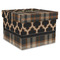 Moroccan & Plaid Gift Box with Lid - Canvas Wrapped - XX-Large (Personalized)