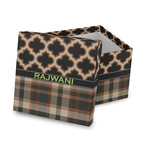 Moroccan & Plaid Gift Box with Lid - Canvas Wrapped (Personalized)