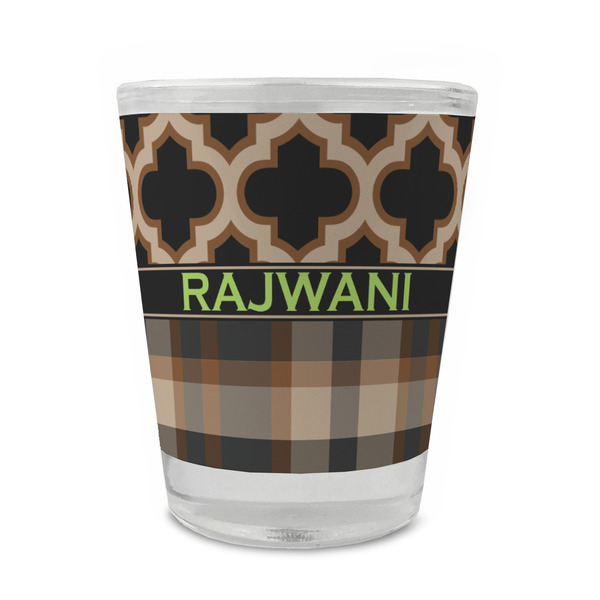 Moroccan & Plaid Glass Shot Glass - Standard - FRONT