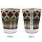 Moroccan & Plaid Glass Shot Glass - with gold rim - APPROVAL