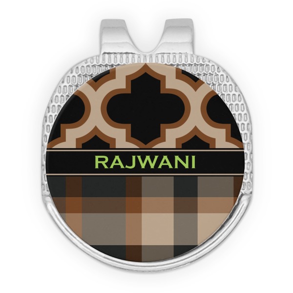 Moroccan & Plaid Golf Ball Hat Marker Hat Clip