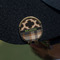 Moroccan & Plaid Golf Ball Marker Hat Clip - Gold - On Hat