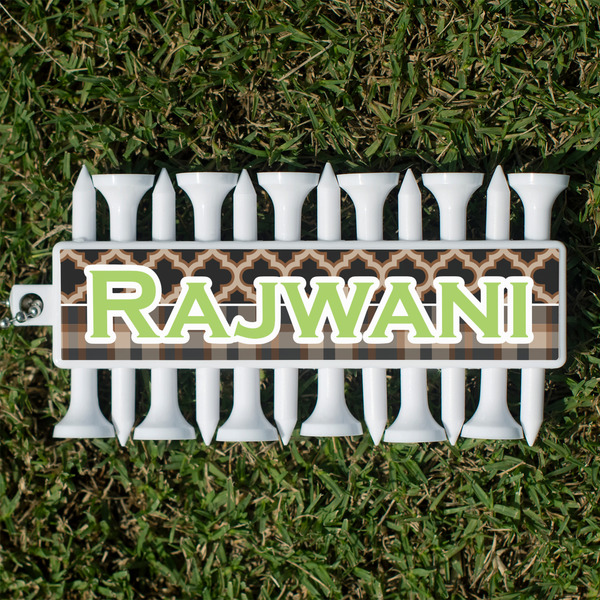 Custom Moroccan & Plaid Golf Tees & Ball Markers Set (Personalized)