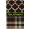 Moroccan & Plaid Golf Towel - Poly-Cotton Blend - Small w/ Name or Text