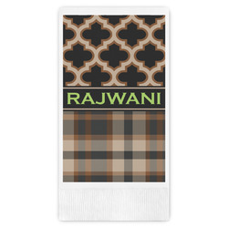 Moroccan & Plaid Guest Paper Towels - Full Color (Personalized)