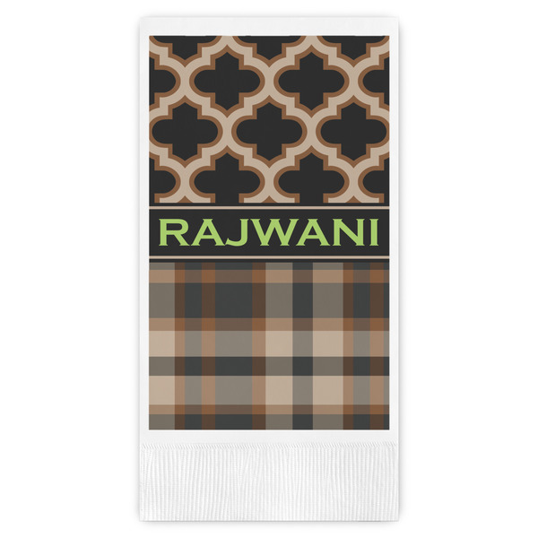 Custom Moroccan & Plaid Guest Paper Towels - Full Color (Personalized)