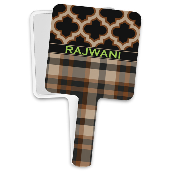 Custom Moroccan & Plaid Hand Mirror (Personalized)
