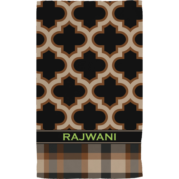 Moroccan & Plaid Hand Towel (Personalized)
