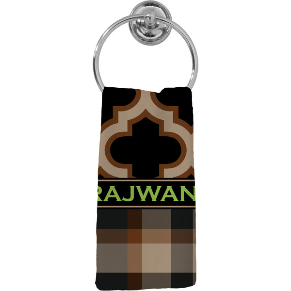 Custom Moroccan & Plaid Hand Towel - Full Print (Personalized)