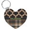 Moroccan & Plaid Heart Keychain (Personalized)