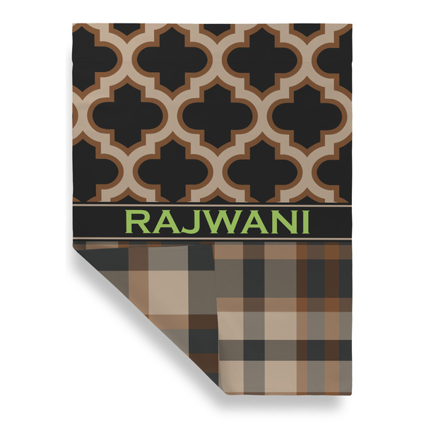 Moroccan & Plaid House Flags - Double Sided - FRONT FOLDED