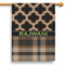 Moroccan & Plaid 28" House Flag - Single Sided (Personalized)
