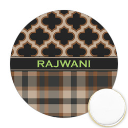 Moroccan & Plaid Printed Cookie Topper - Round (Personalized)