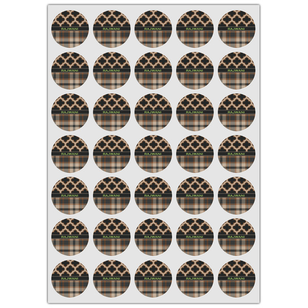 Moroccan & Plaid Icing Circle - XSmall - Set of 35