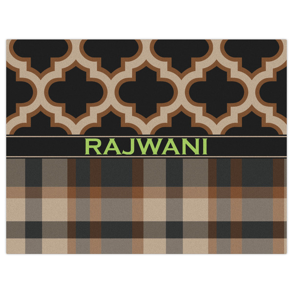 Moroccan & Plaid Indoor / Outdoor Rug - 6'x8' - Front Flat