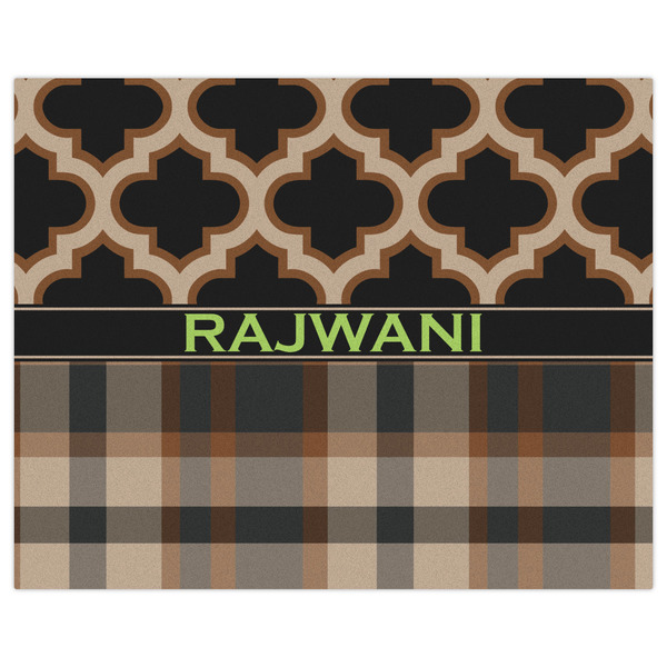 Moroccan & Plaid Indoor / Outdoor Rug - 8'x10' - Front Flat