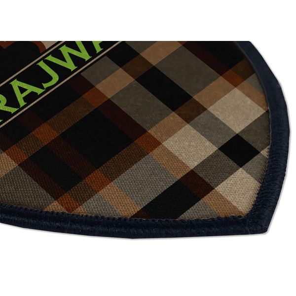 Moroccan & Plaid Iron on Shield 3 Detail