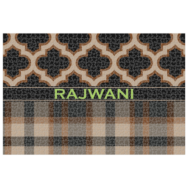 Custom Moroccan & Plaid Jigsaw Puzzle - 1000-piece (Personalized)
