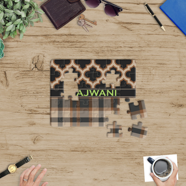 Moroccan & Plaid Jigsaw Puzzle 30 Piece - In Context