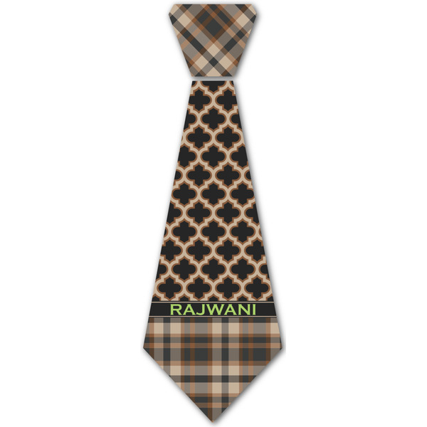Custom Moroccan & Plaid Iron On Tie - 4 Sizes w/ Name or Text
