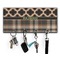 Moroccan & Plaid Key Hanger w/ 4 Hooks & Keys
