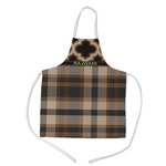 Moroccan & Plaid Kid's Apron w/ Name or Text