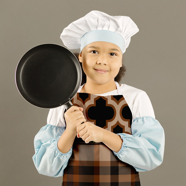 Moroccan & Plaid Kid's Aprons - Medium - Lifestyle