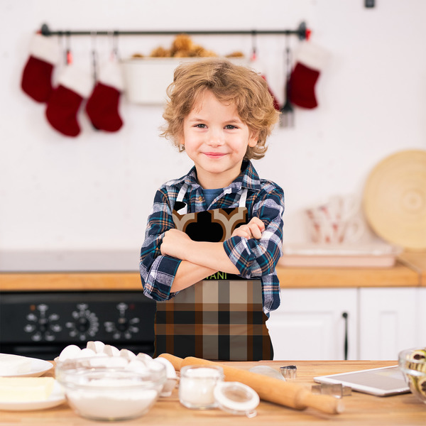 Moroccan & Plaid Kid's Aprons - Small - Lifestyle
