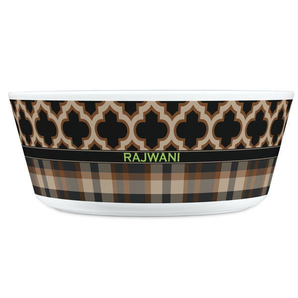 Moroccan & Plaid Kids Bowls - FRONT