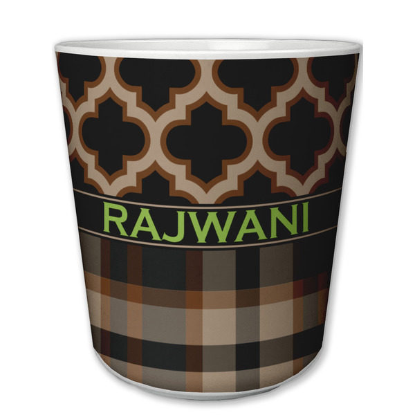 Custom Moroccan & Plaid Plastic Tumbler 6oz (Personalized)