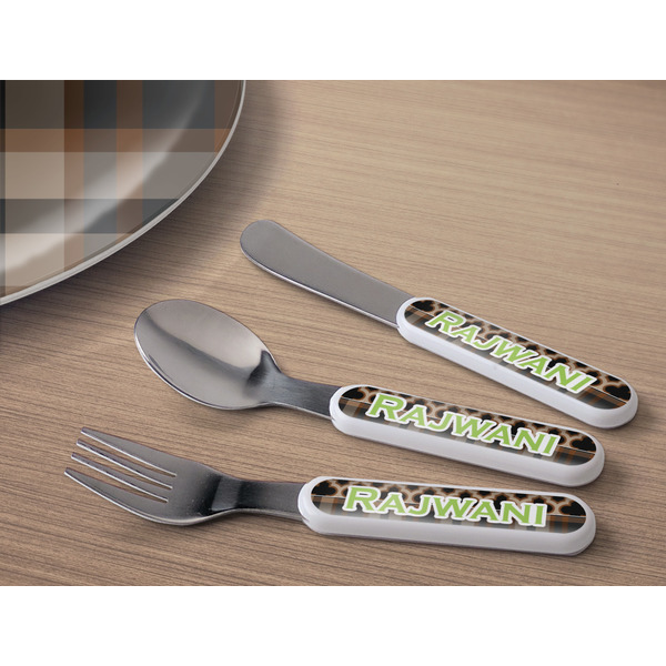 Moroccan & Plaid Kids Flatware w/ Plate