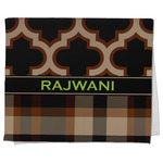 Moroccan & Plaid Kitchen Towel - Poly Cotton w/ Name or Text