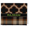 Moroccan & Plaid Kitchen Towel - Poly Cotton w/ Name or Text
