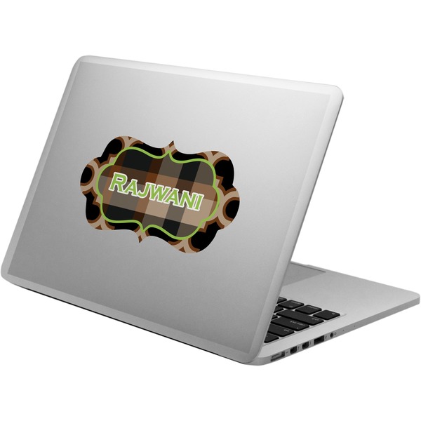 Custom Moroccan & Plaid Laptop Decal (Personalized)